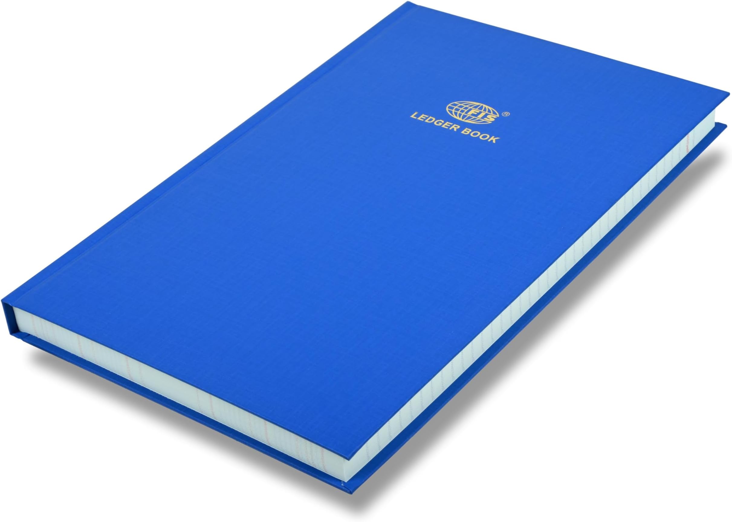 Ledger Book, Foolscap Size(210x330mm), Hard Cover Vinyl Material, 100gsm Azure Laid White Paper, Single Ruled, 3 Quire, 2 Column, 3 Digit, 1 Piece, Blue Cover Design-FSACLDC3Q73