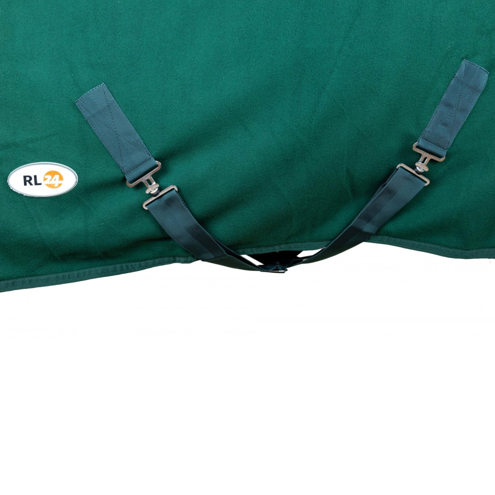 RL24 - Abschwitzdecke mit Kreuzgurt BASICLINE dunkelgrün 145cm
