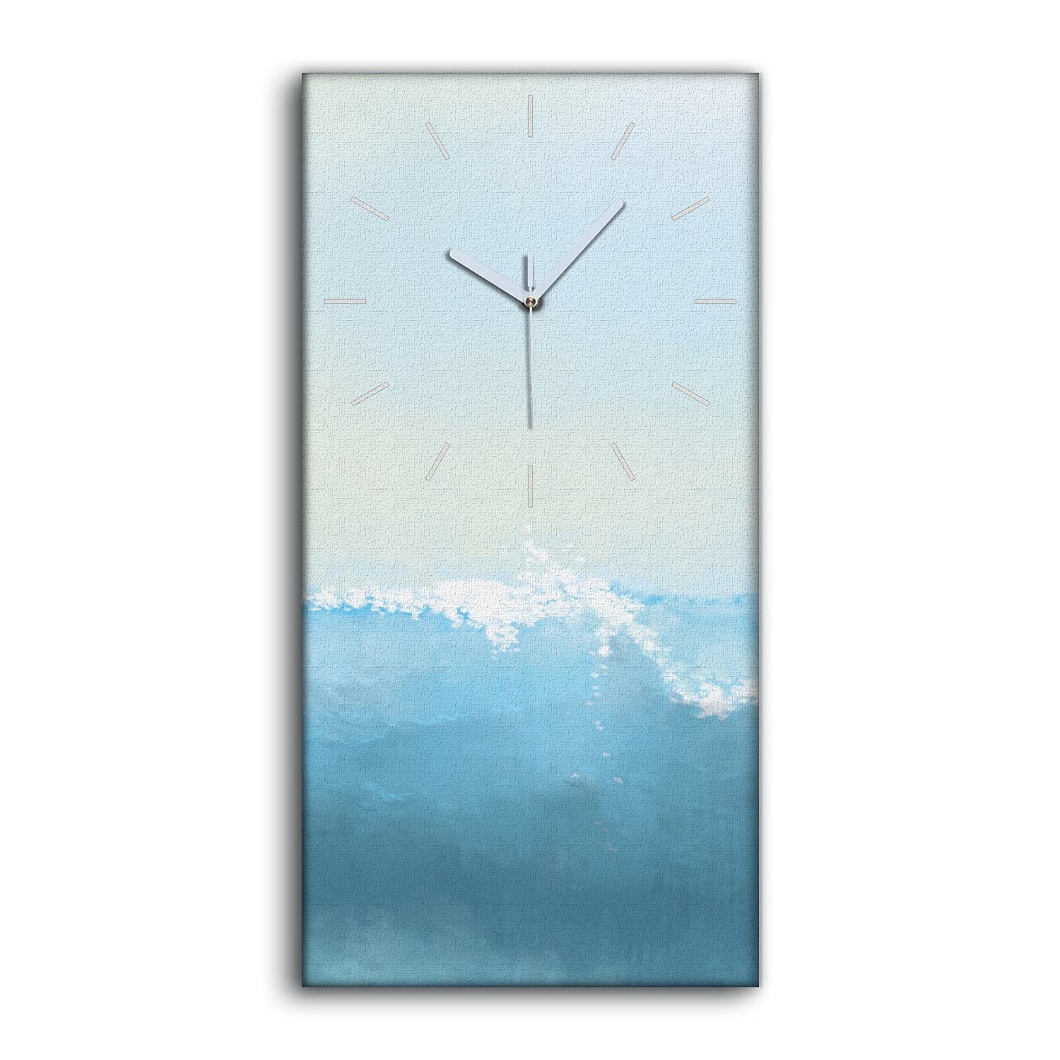 Horloge sur Toile 30x60cm vagues abstraites de l'océan pour salon