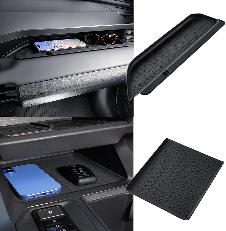 Organizador de armazenamento e tapetes do console central Autorder para Toyota RAV4 2026 – 2 peças pretas