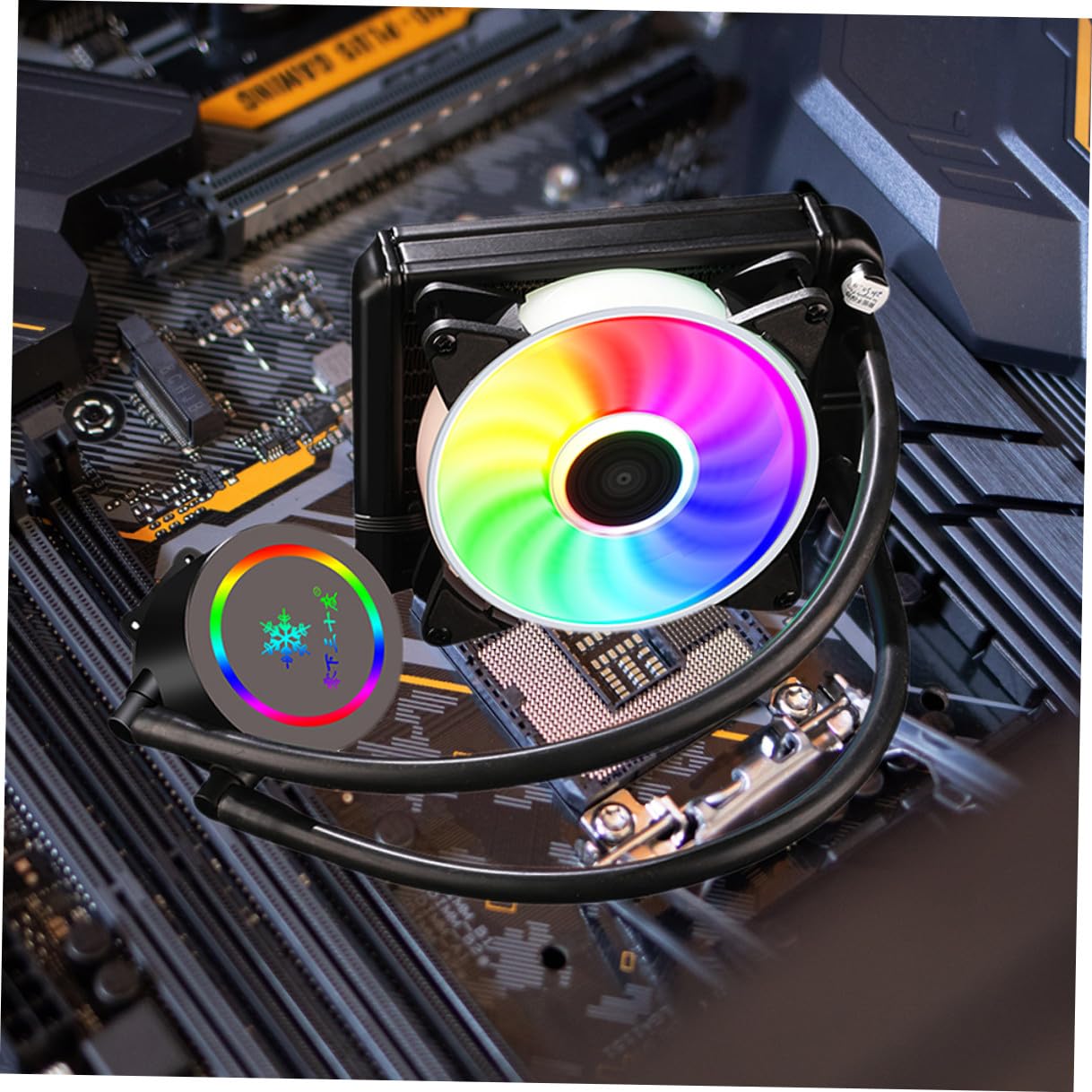 Liquid CPU Cooler Radiator Water-Cooled Heat Sink Mute Computer Radiator Professional Cooling System for Gaming Desktop PC with 120mm RGB Fan