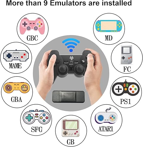 Miniatura 2 de Consola de juegos retro, palo de juego retro inalámbrico, videojuegos Plug and Play para juegos nostálgicos de TV, más de 10,000 juegos y 9