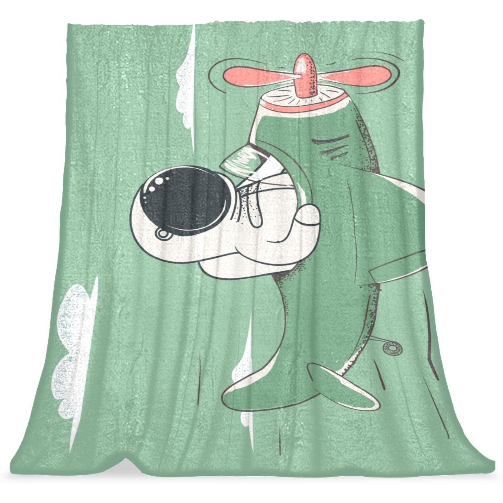 Couvre-lit ciel d'avion de dessin animé doux pour lit enfant