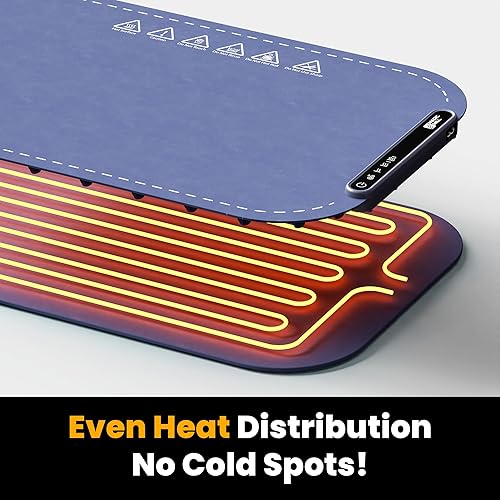 Miniatura 2 de Magic Mill Tapete de calentamiento para alimentos  Bandeja de calentamiento eléctrica XL premium, 3 niveles de temperatura, superficie de silicona