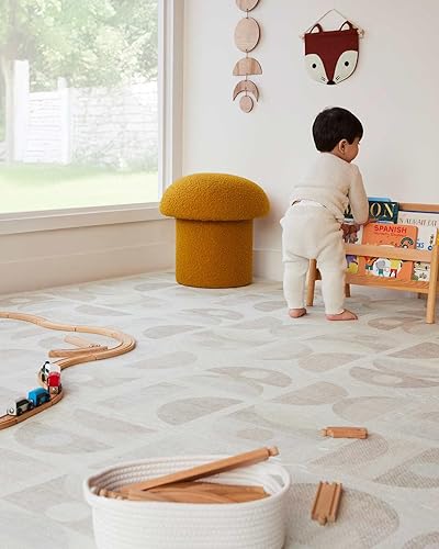 Miniatura 8 de House of Noa Alfombra de juego para bebés, 4 x 6 pulgadas, diseño de piedra arenisca Luna, juego de 6 azulejos, tapete de juego acolchado de espuma