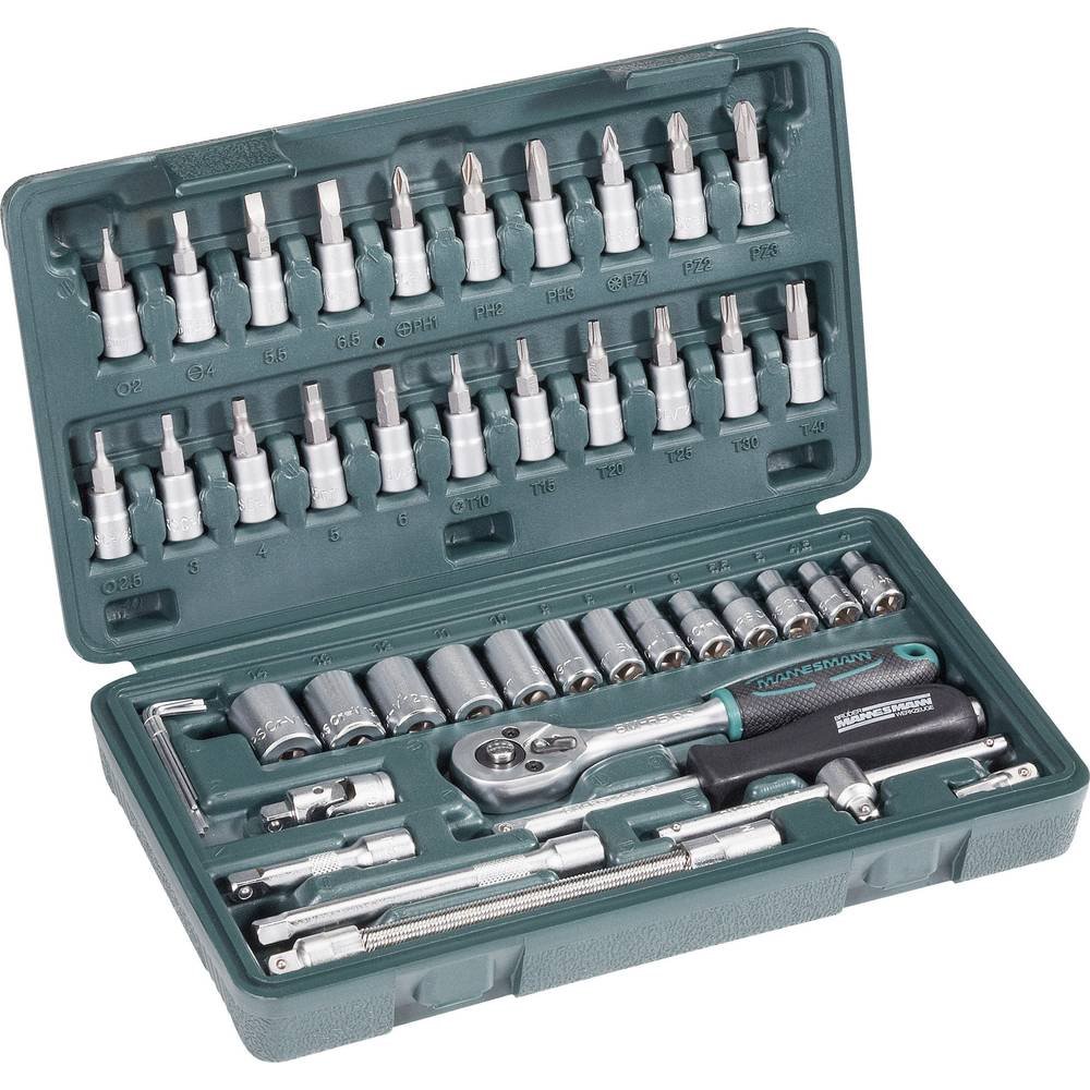 Mannesmann - M 2040 – Set chiavi a tubo 1/4", 46 pz.