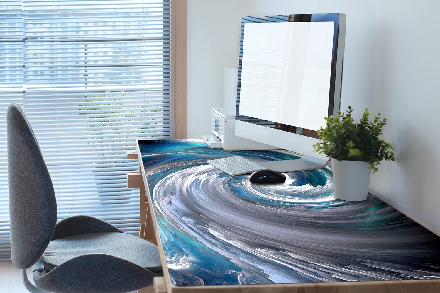Decormat Sottomano da scrivania per mouse 120x60cm Grande Protezione per tavolo - Vortice