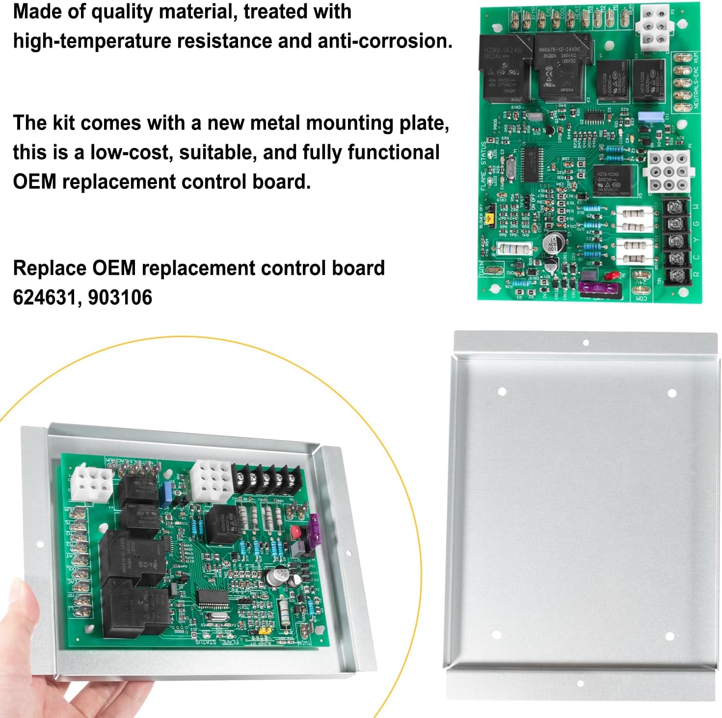 ICM2805A Furnace Ignition Control Circuit Board Igniter Module Replacement Parts Fit For Nordyne, For Use With G3, G4, G5, G6, M2 and M3 Furnace Modules, Replace Part Number 624631, 903106