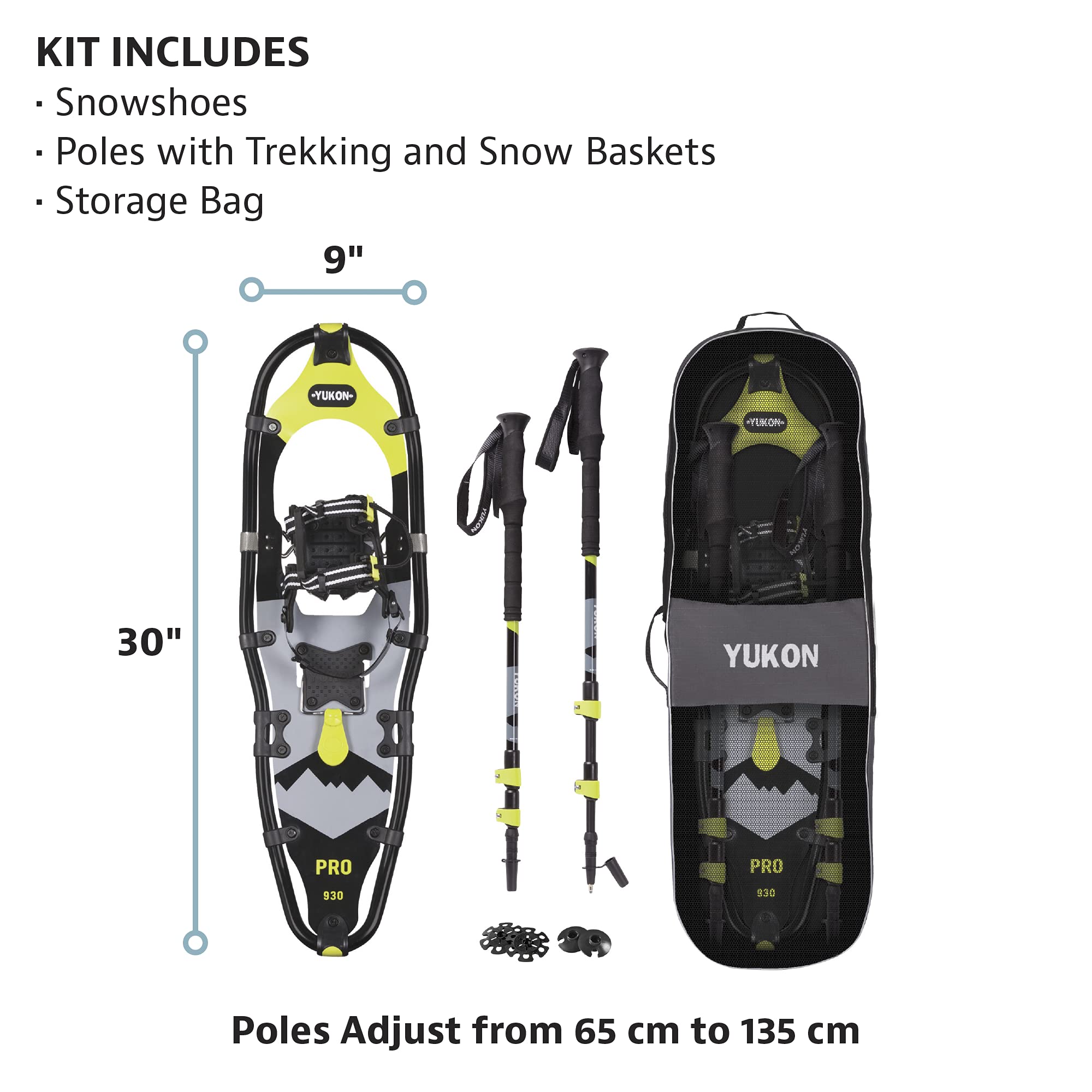 Yukon Charlie's スノーシュー　キット　825 収納袋付き Amazon.com : Yukon Charlies Pro Snowshoe Kit, 930 : Sports & Outdoors