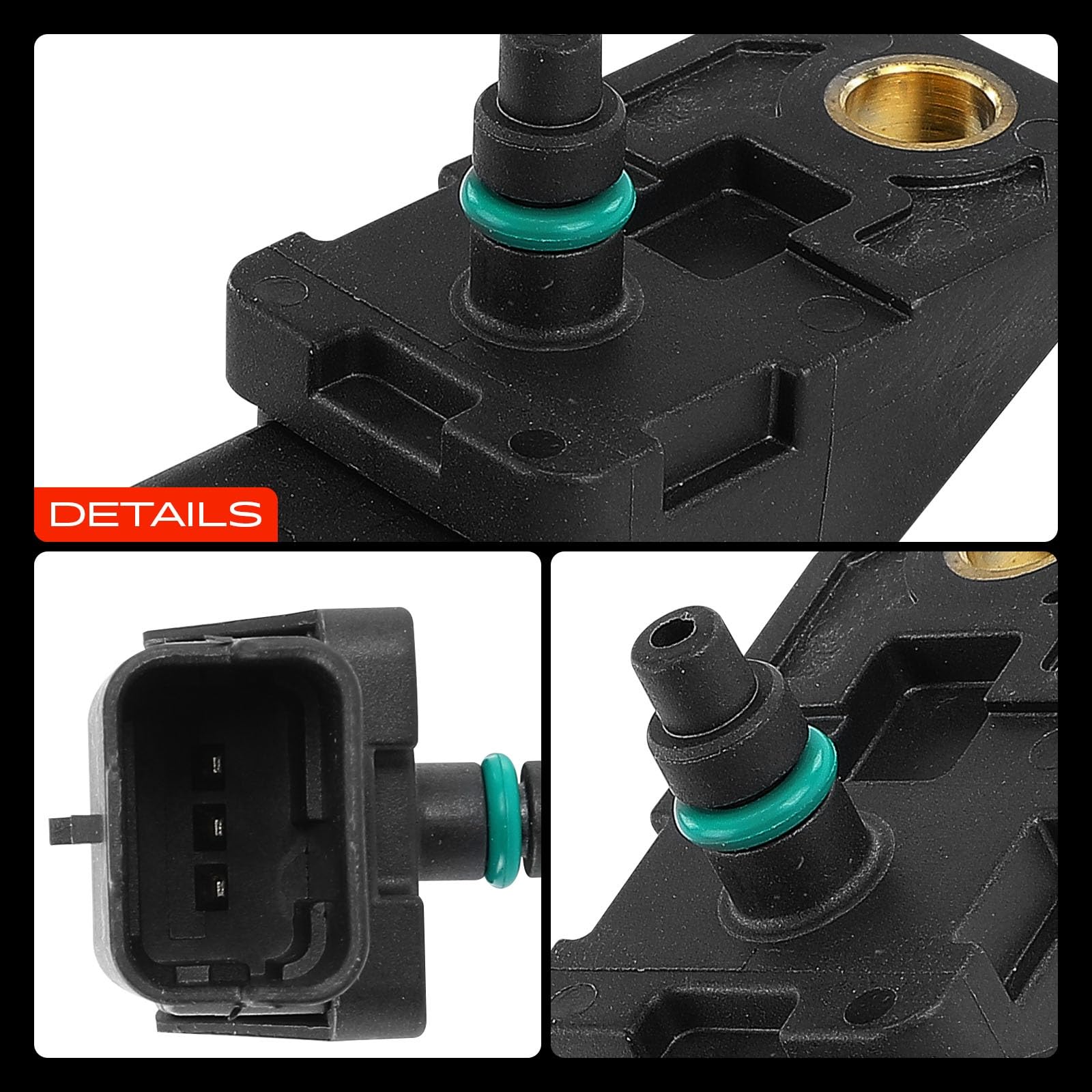 Frankberg Capteur de pression du collecteur d'admission 9675320480 | Compatible avec: C4 II NC, C3 II SC, C3 Aircross II 2C 2R, 308 II L3 LB LH LP LW, 2008 I CU, 5008 II M4 MC MJ MR