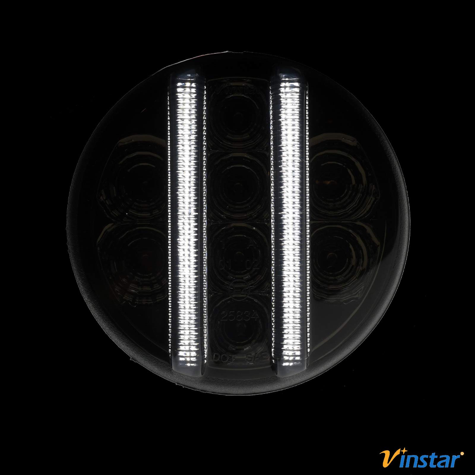 VINSTAR 2X Smoke getönte LED Front Blinker Standlicht kompatibel mit Wrangler JK 2007-2015