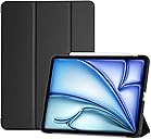 ProCase Smart Case for iPad Air 11-inch M4 (2026, 8th Gen) / M3 (2025) / M2 (2024) & 10.9 Inch iPad Air 5th (2022) & 4th (2020) – Protective Hard Back Cover with Auto Sleep/Wake - Black | M3, M2, 2025, 2024, 2022, 2020