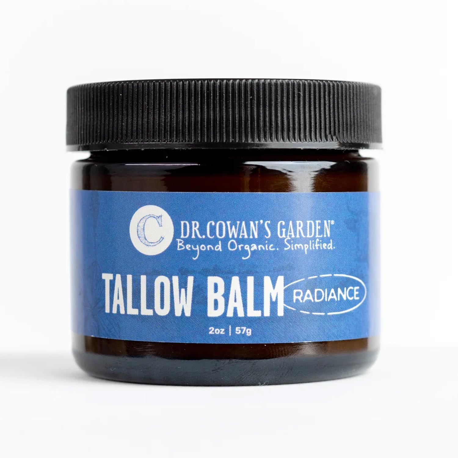 Dr. Cowan's Garden Radiance Tallow Balm - 100% Grassfed Beef Tallow for Skin, Beef Tallow for Face Moisturizer & Body Lotion, Skin Care for Dry Skin, With Comfrey, Plantain, & Calendula - 2oz