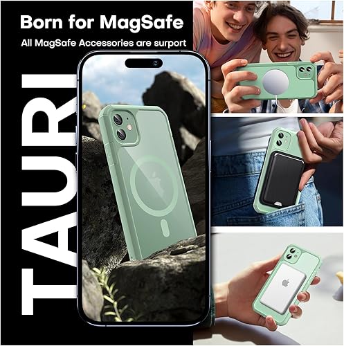 Miniatura 334 de TAURI Funda 3 en 1 para iPhone 13 Pro, [no amarilla] con 2 protectores de pantalla, funda delgada a prueba de golpes para iPhone 13 Pro, color negro