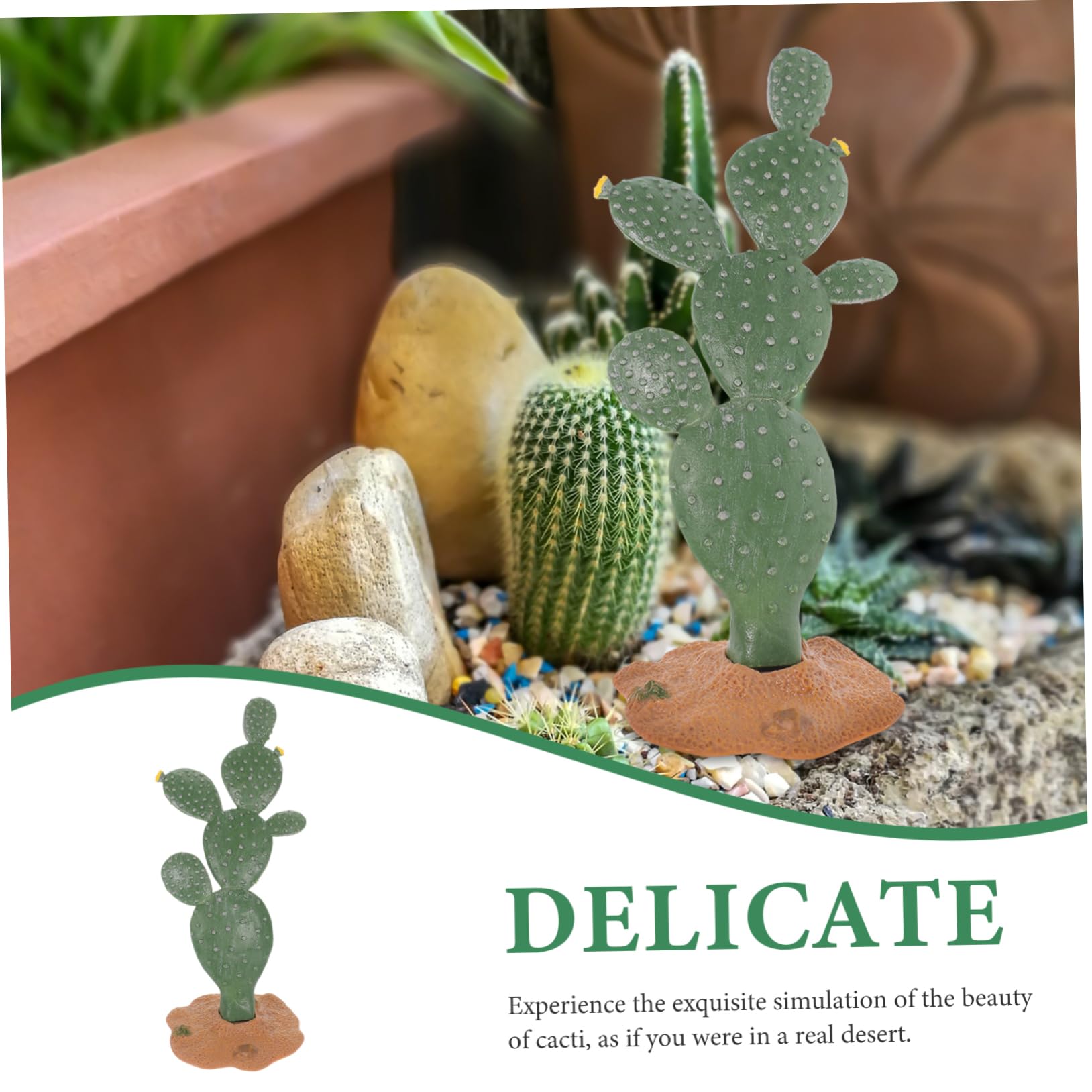Yardwe 5piezas Cactus Artificial Decorativo De Mesa Planta De Simulación para Oficina y Adorno De Cactus Lifelike Decoración De Escritorio y Estantes y Seguro