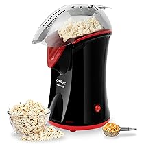 Cecotec Macchina per Popcorn Elettrica Fun&Taste P’Corn, 1200 W, Convezione, Popcorn Pronti in 2 Minuti, Include Cucchiaio Dosatore, Facile da Pulire, Protezione contro il Surriscaldamento