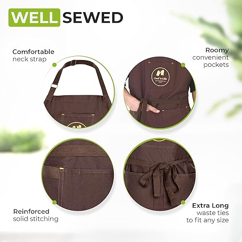 Miniatura 6 de Delantal de cocina Essential Chef - Profesional y duradero para cocinar - Delantal de cocina de algodón - Ajustable por Cook'n'Chic