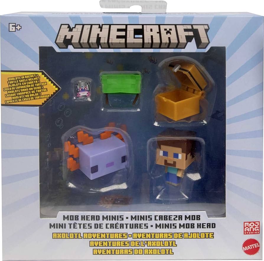 廃盤品】Minecraft アクションフィギュア アニマル6パックセット