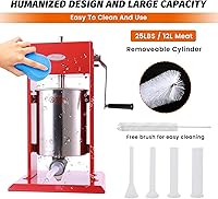 Vista 25 de Hakka 15 Pound Sausage Stuffer 2 Speed Stainless Steel Vertical Sausage Maker by HAKKA BROTHER