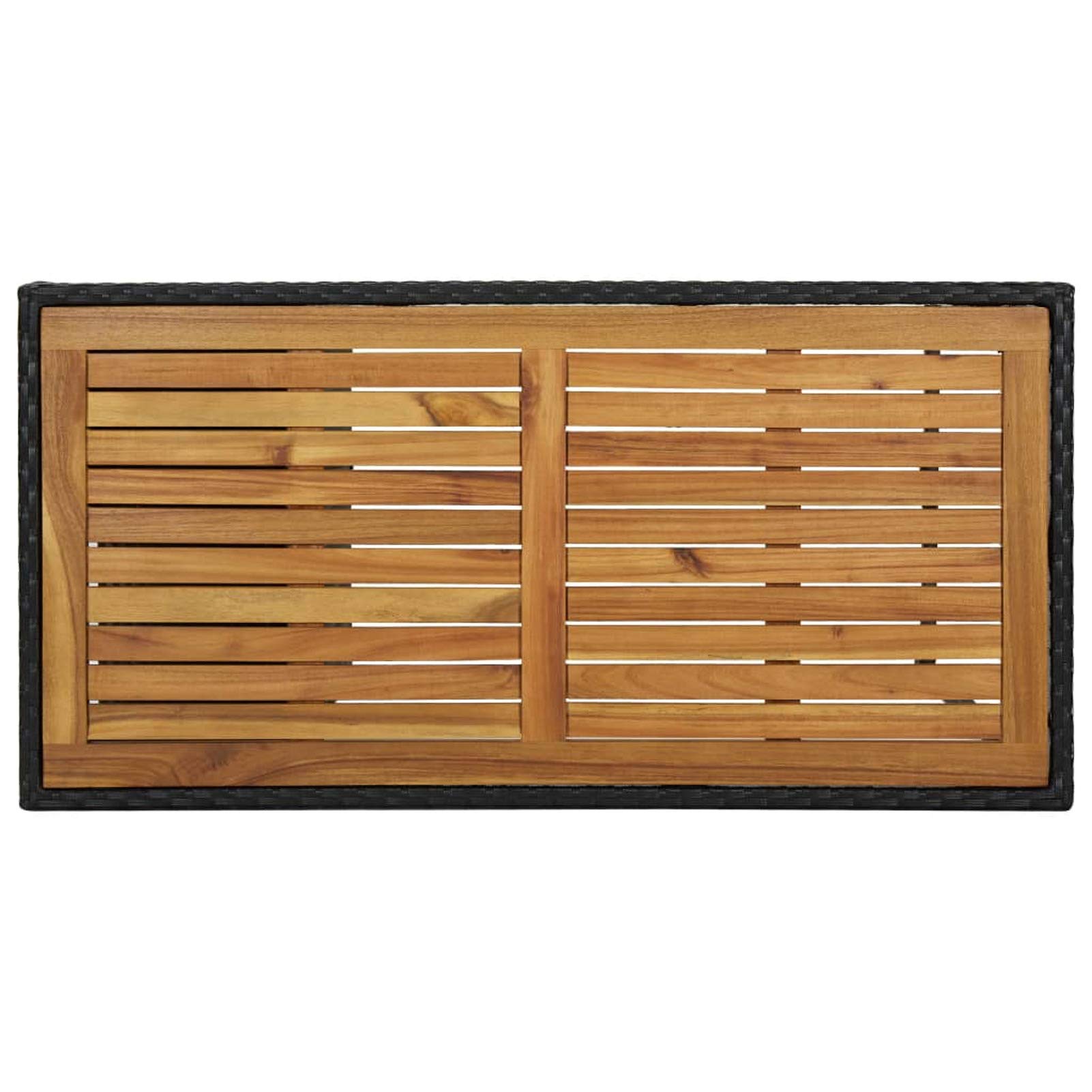 Tidyard Catherinol Ensemble Bar de Jardin Meubles d'Extérieur Table et Chaises de Patio Meuble de Bar de Jardin 5 pcs et Coussins Résine tressée Noir