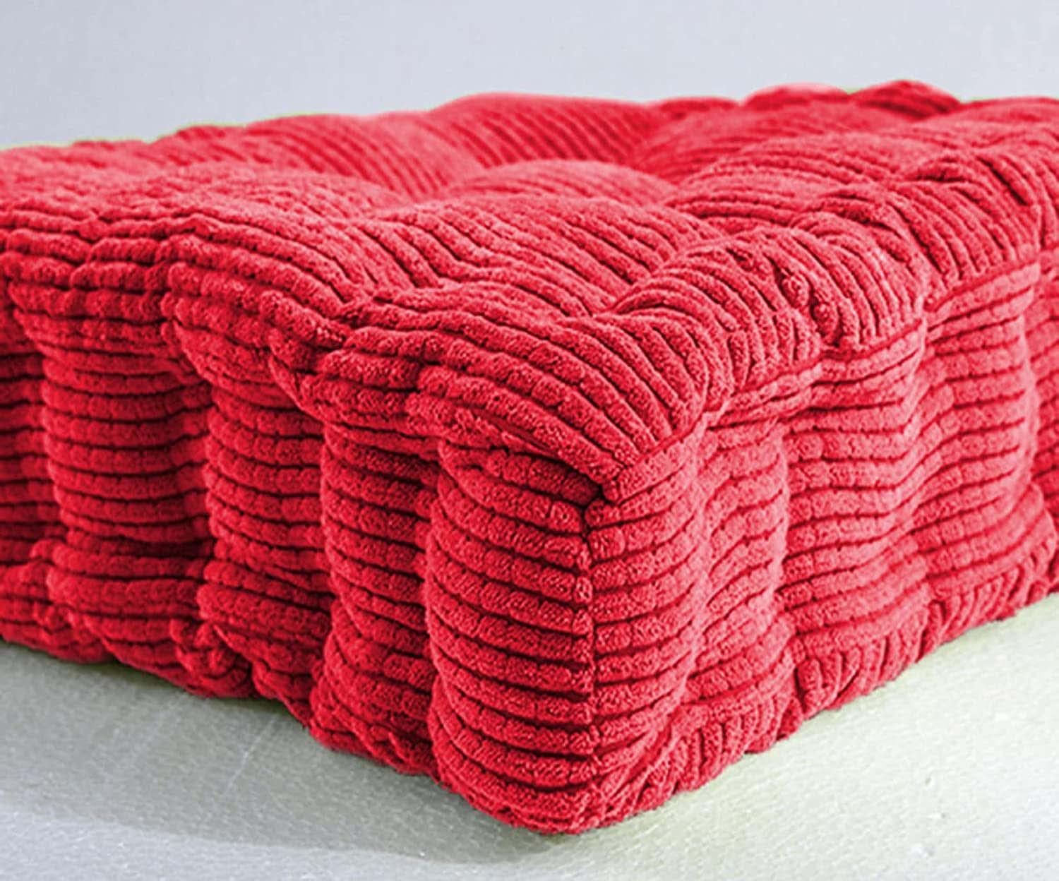 Waigg Kii Red 10Cm Booster Cushion Seat Pad,45X45cm/50X50cm Thick Chair Cushion Seat Pads Armchair Cushions For Car Office Indoors Outdoors (50X50x10cm,)