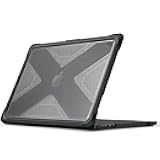 Fintie Case for MacBook Air 13.6 Inch A3240 A3113 A2681 (2022 2023 2024 2025 Release) - Heavy Duty Rugged Hard Shell Case Cover with TPU Bumper for MacBook Air 13 Inch M2 M3 M4 Chip, Glittering Clear