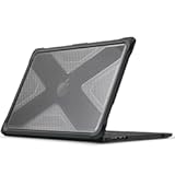 Fintie Case for MacBook Air 13&period;6 Inch A3240 A3113 A2681 &lpar;2022 2023 2024 2025 Release&rpar; - Heavy Duty Rugged Hard Shell Case Cover with TPU Bumper for MacBook Air 13 Inch M2 M3 M4 Chip&comma; Glittering Clear