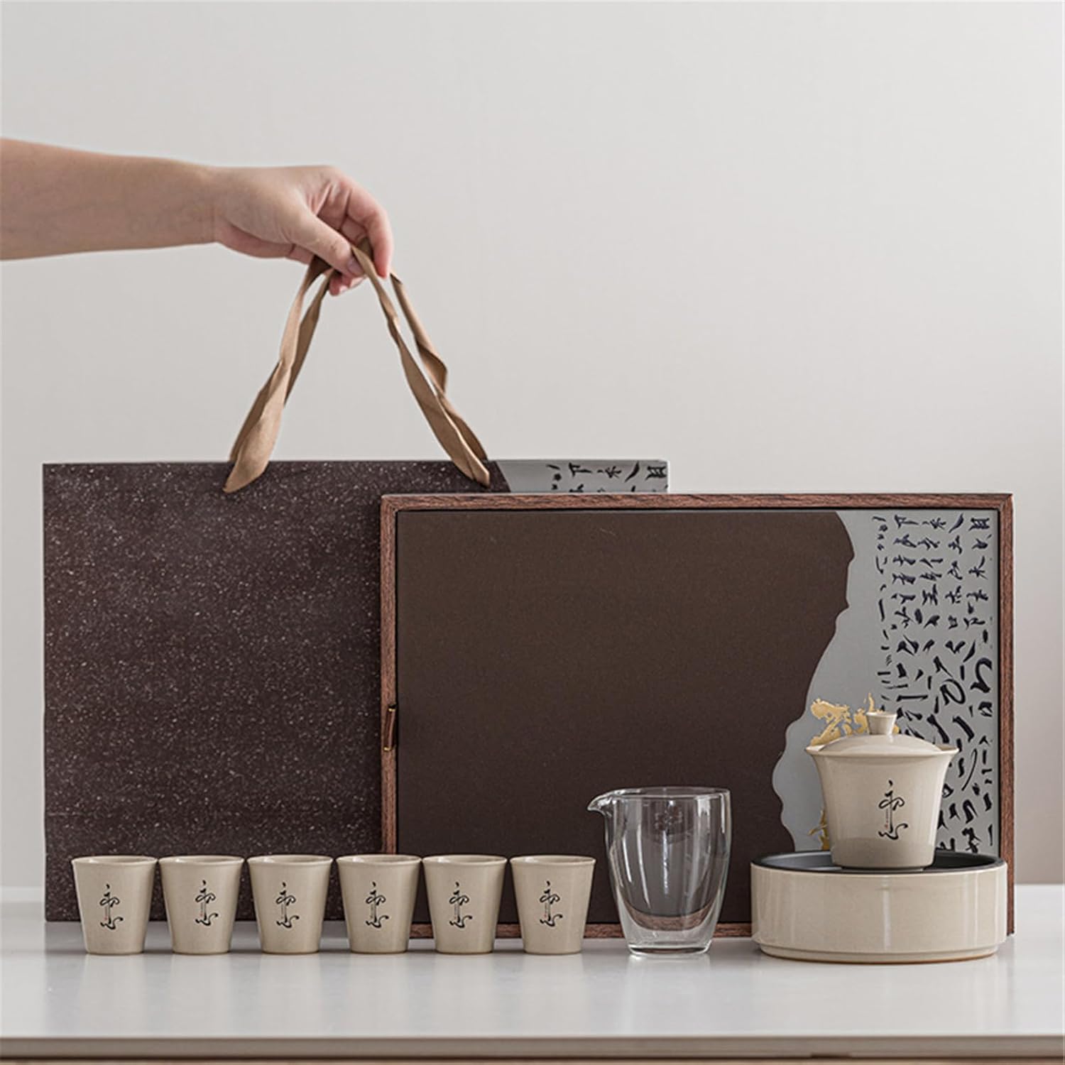 Handcrafted Ceramic Tea Set - Traditional Chinese Tea Pot and Cups for Home Use-set1