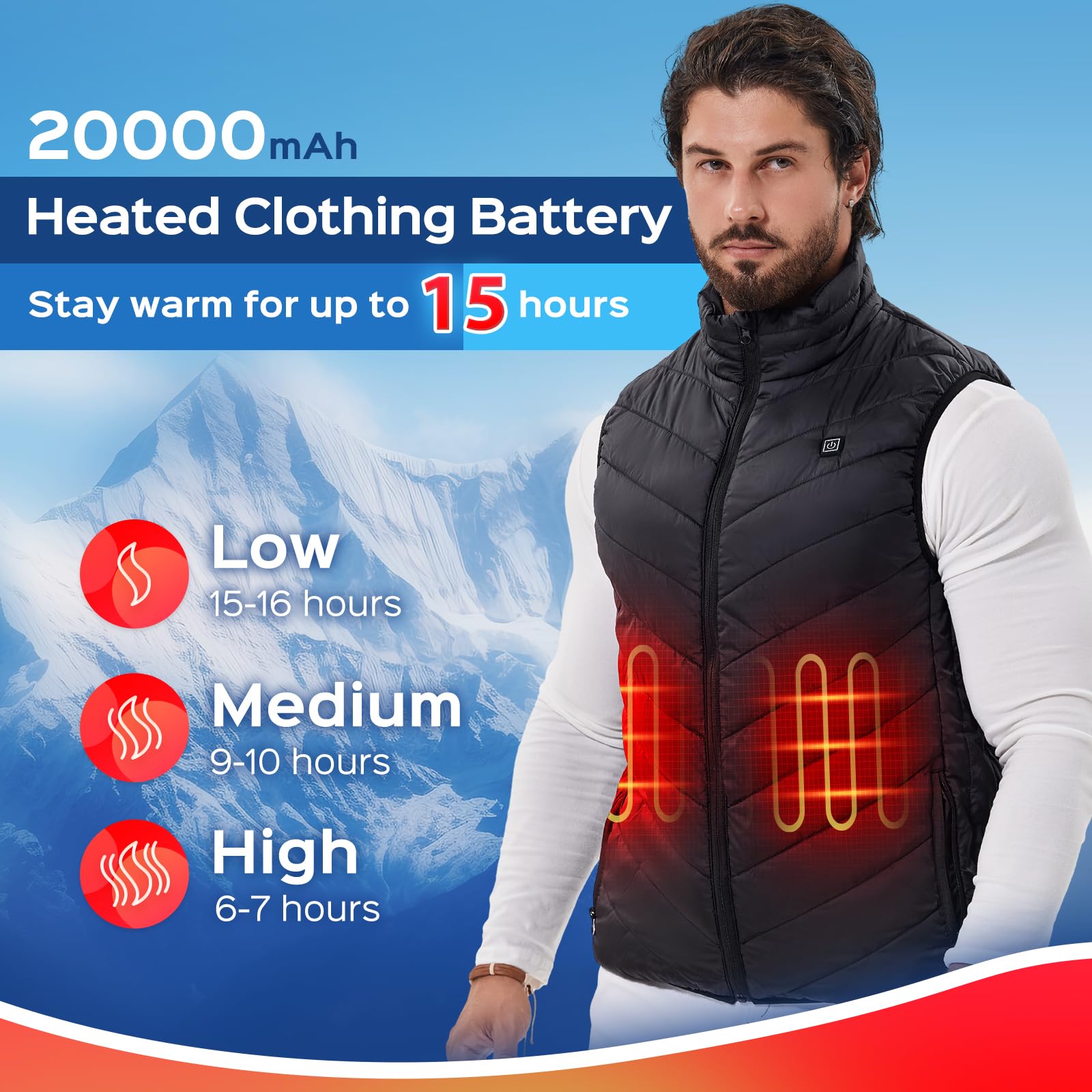 20000mah Power Bank 5V 2A Power Bank For Heated Jacket, Heated