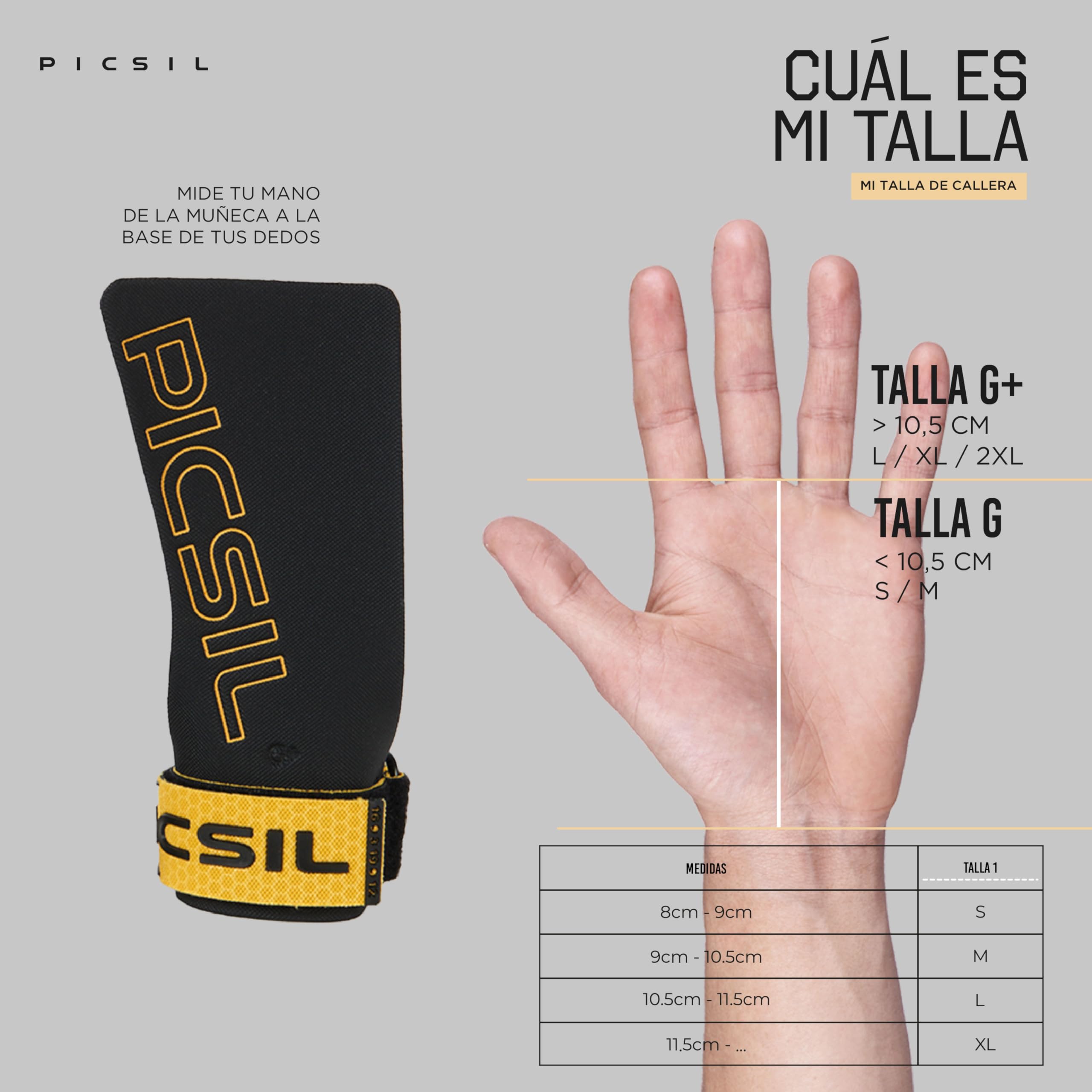 PICSIL Calleras Golden Eagle Grips de Competición Material Híbrido para Cross Training Calistenia Fitness