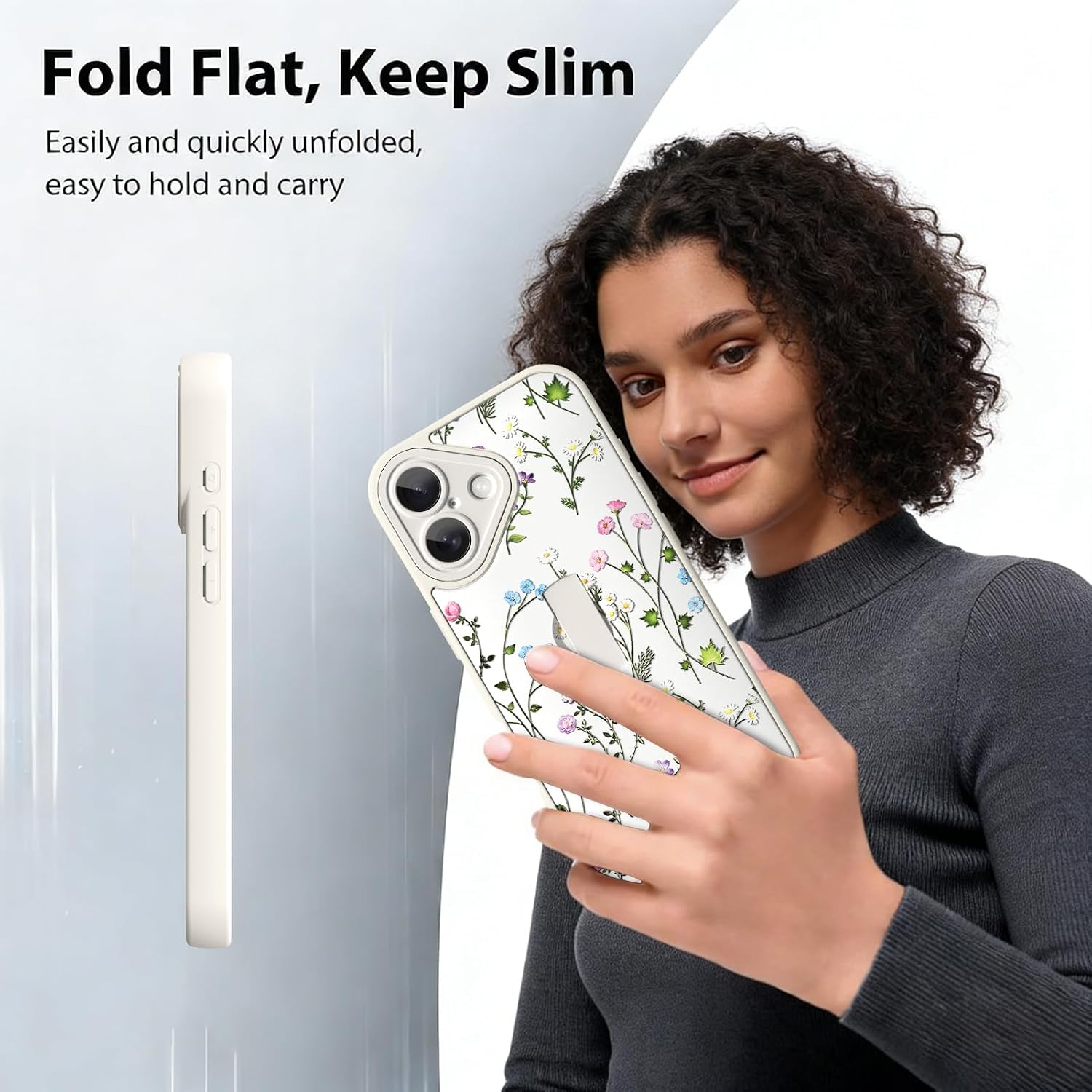 3D for iPhone 17 Case with Finger Hand Strap Kickstand image 5