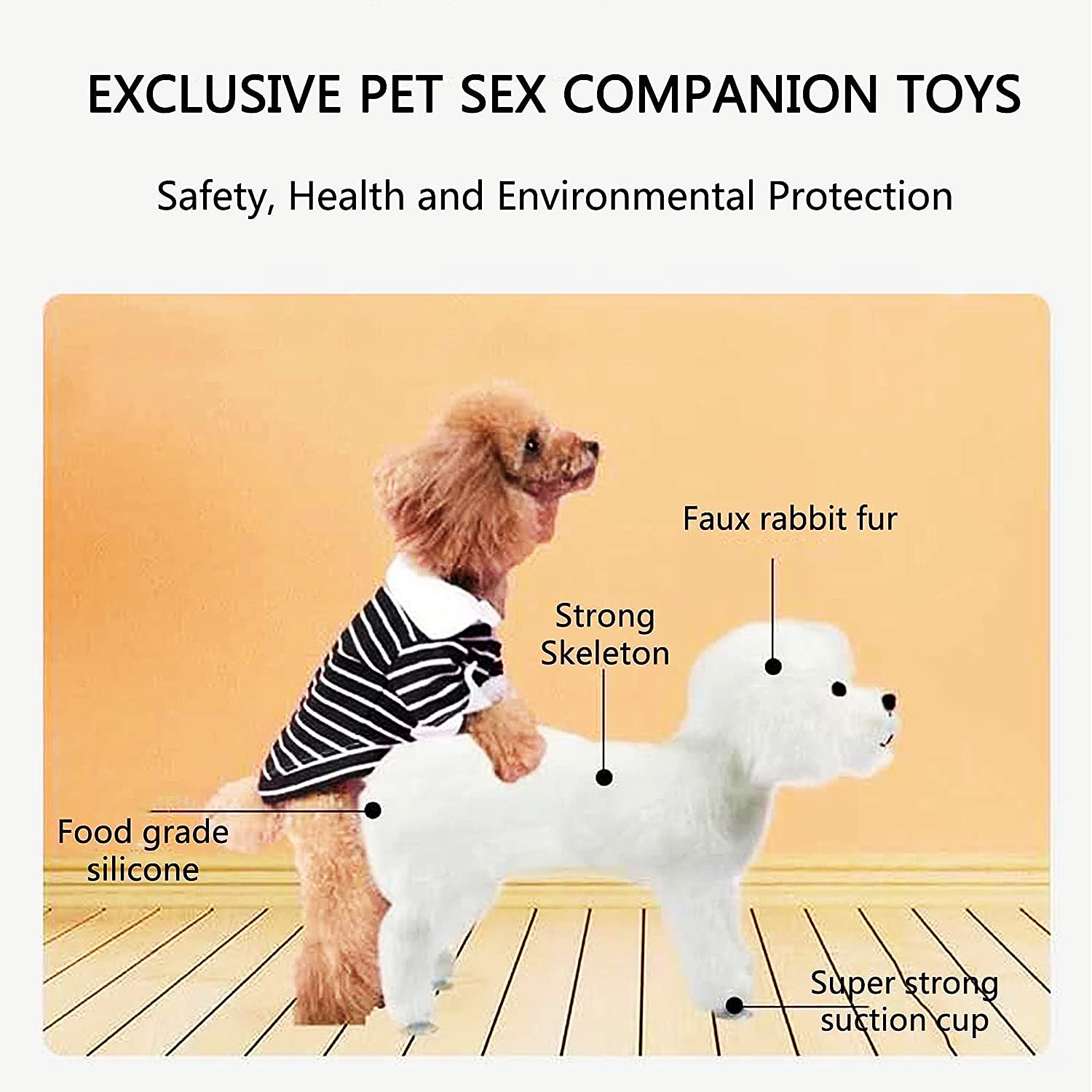 Hundeschlaf-Estrus-Spielzeug, Vent-Sex-Silikon-Simulations-Hundepaarungsspielzeug, männliches Haustier Estrus Vent-Hundespielzeug,Weiß,20cm / 7.8inch