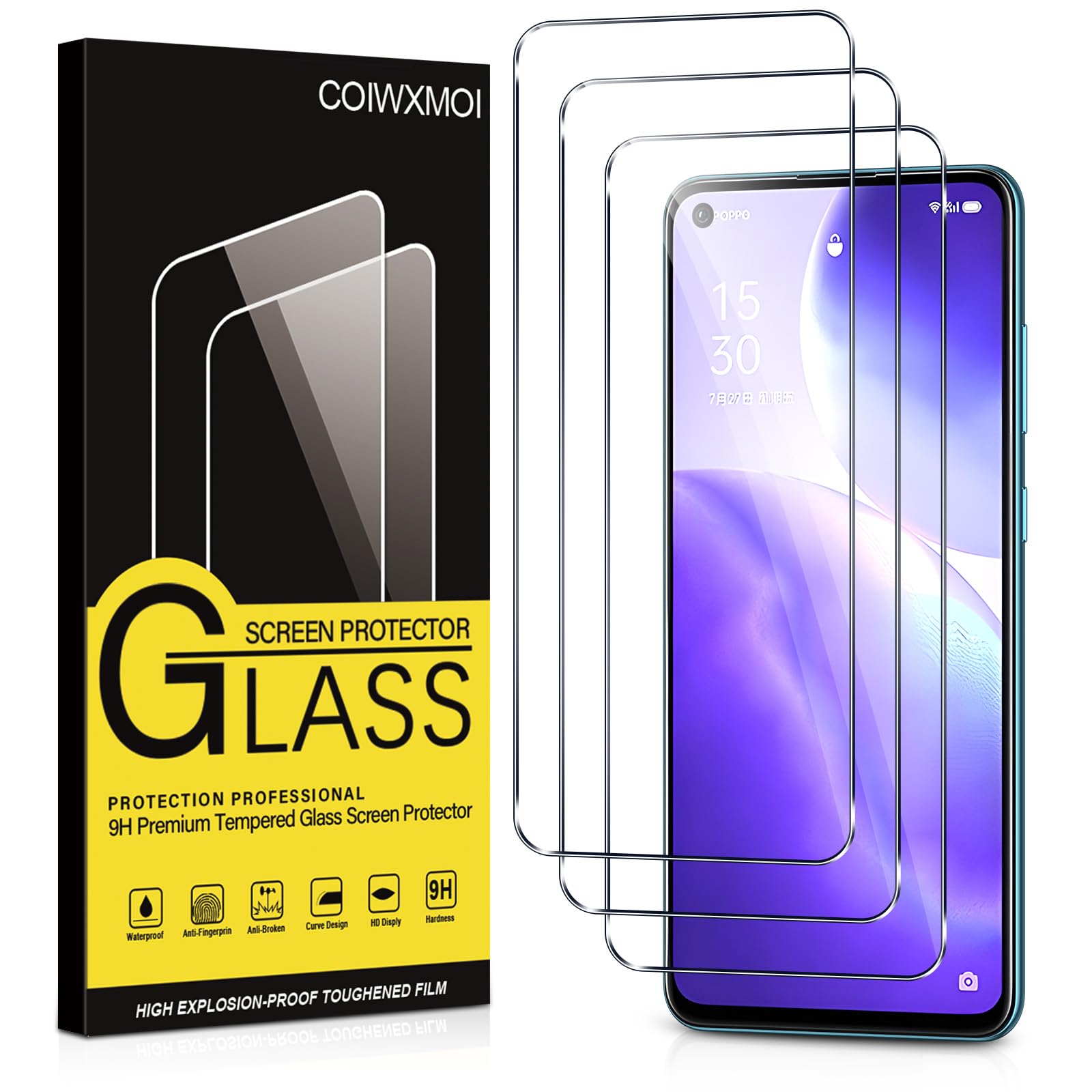 Pellicola In Vetro Temperato Moex Per Oppo Find X3 Lite – 2 Pezzi, 9H, Trasparente - 2