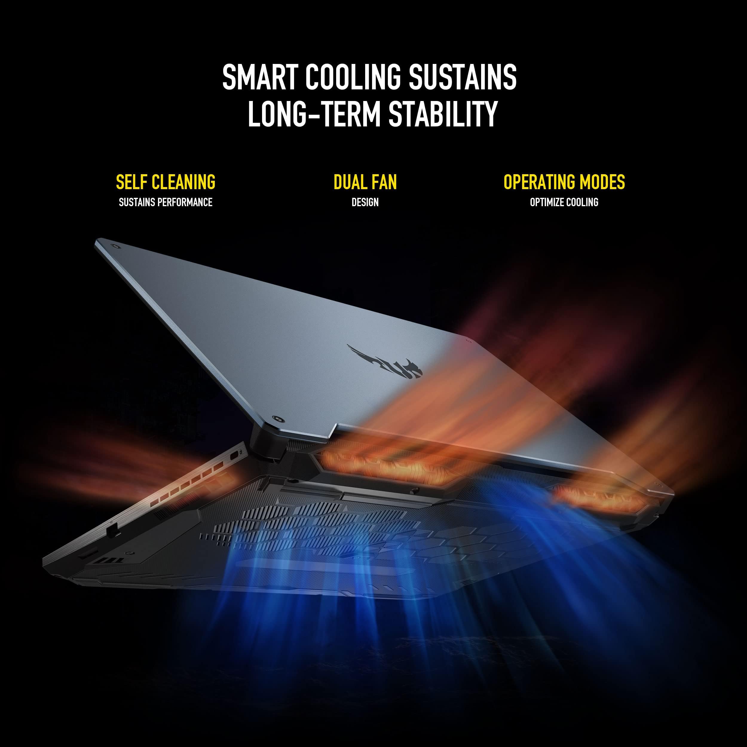 ASUS TUF Gaming F15 FX506LHB-HN323W (Bonfire Black) Gaming Laptop, I5-10300H 8GB 512G GB SSD, NV GTX1650, WIN11 HOME, 15.6 inch FHD 1920X1080 16:9 144Hz, HD Webcam, RGB-Backlit-Eng-Arb-KB