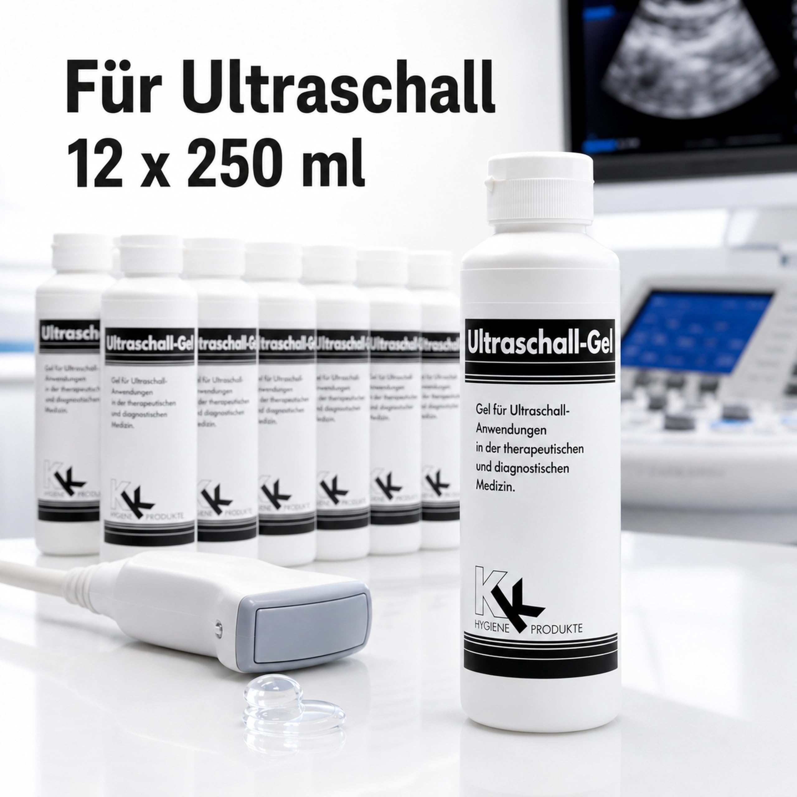 KK Ultraschallgel | Kontaktgel | Sonogel | 12 x 250 ml Flasche