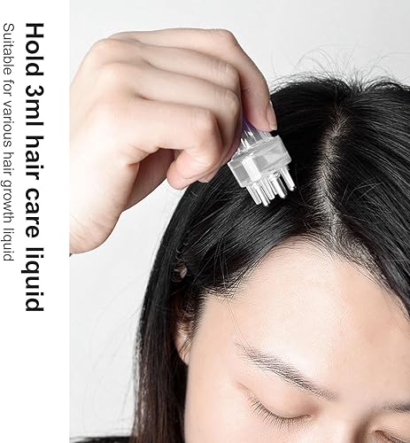 Miniatura 2 de Dioche Peine aplicador de cuero cabelludo de mano para medicina cuero cabelludo cabeza líquido peine aceite esencial tratamiento del cabello cabeza