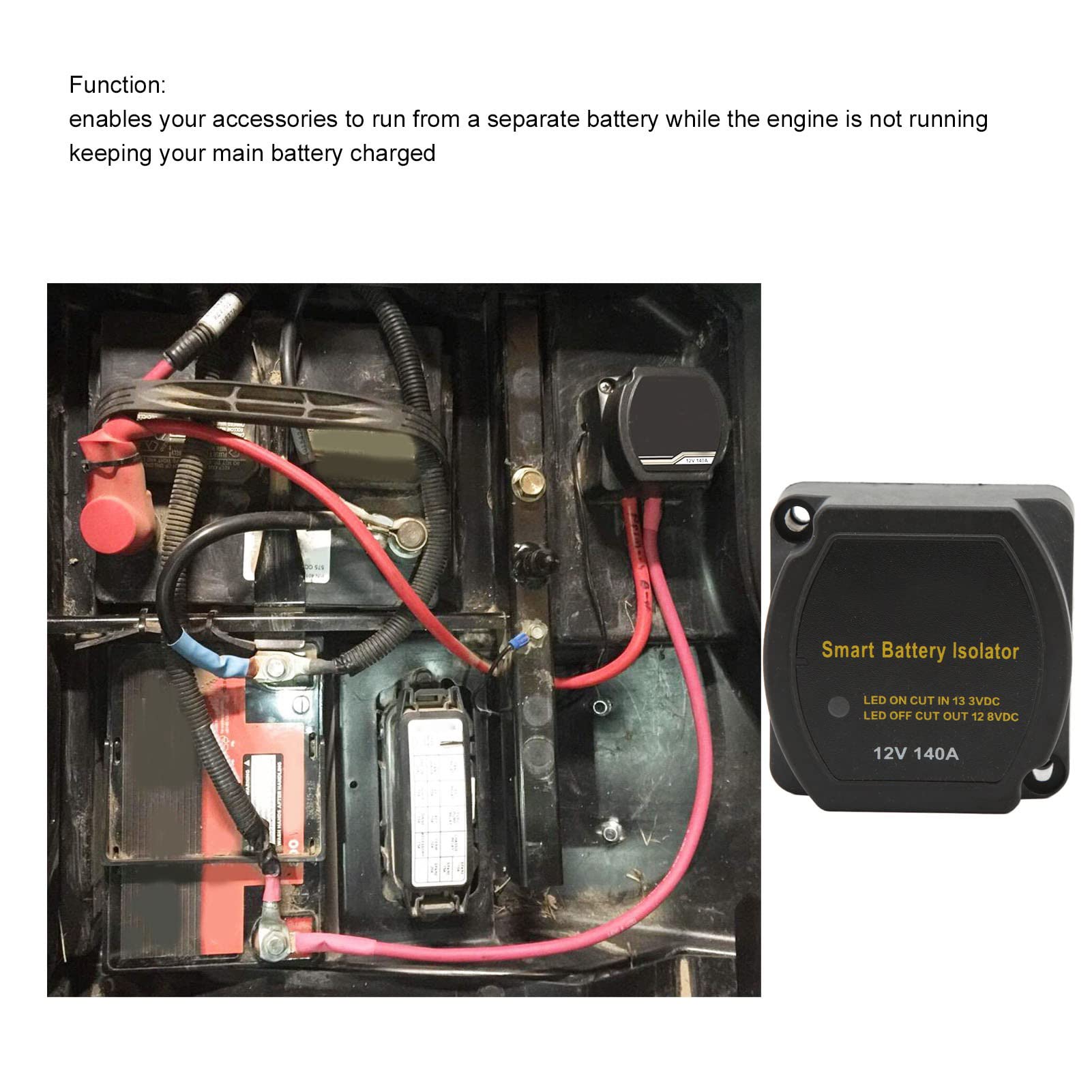 Batterietrenner 12V 140A - Automatisches Dual-Batterie-Relais Für Wohnmobil & Boot