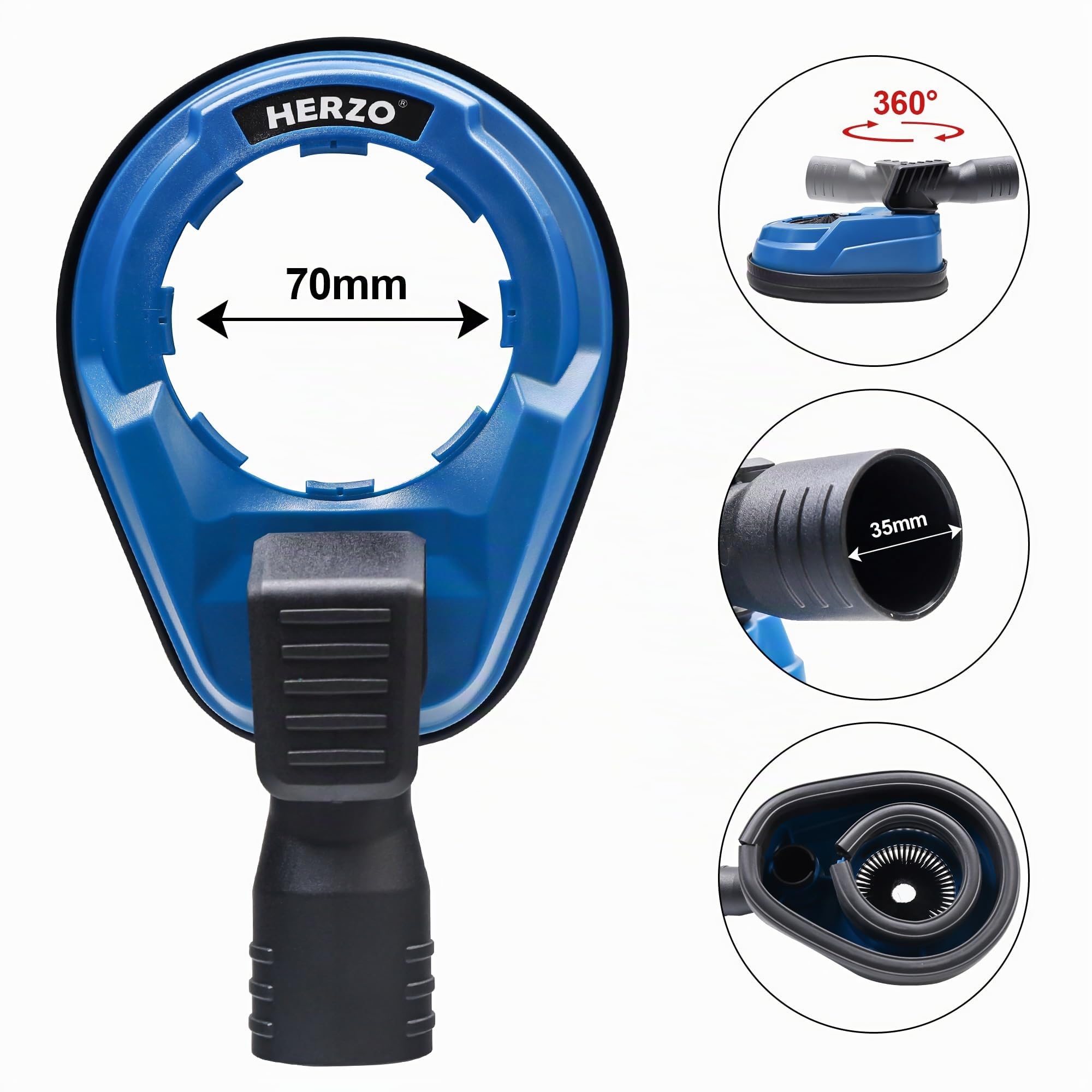 HERZO Capot de protection de Marteau Perforateur Électrique Professional dispositif d'aspiration