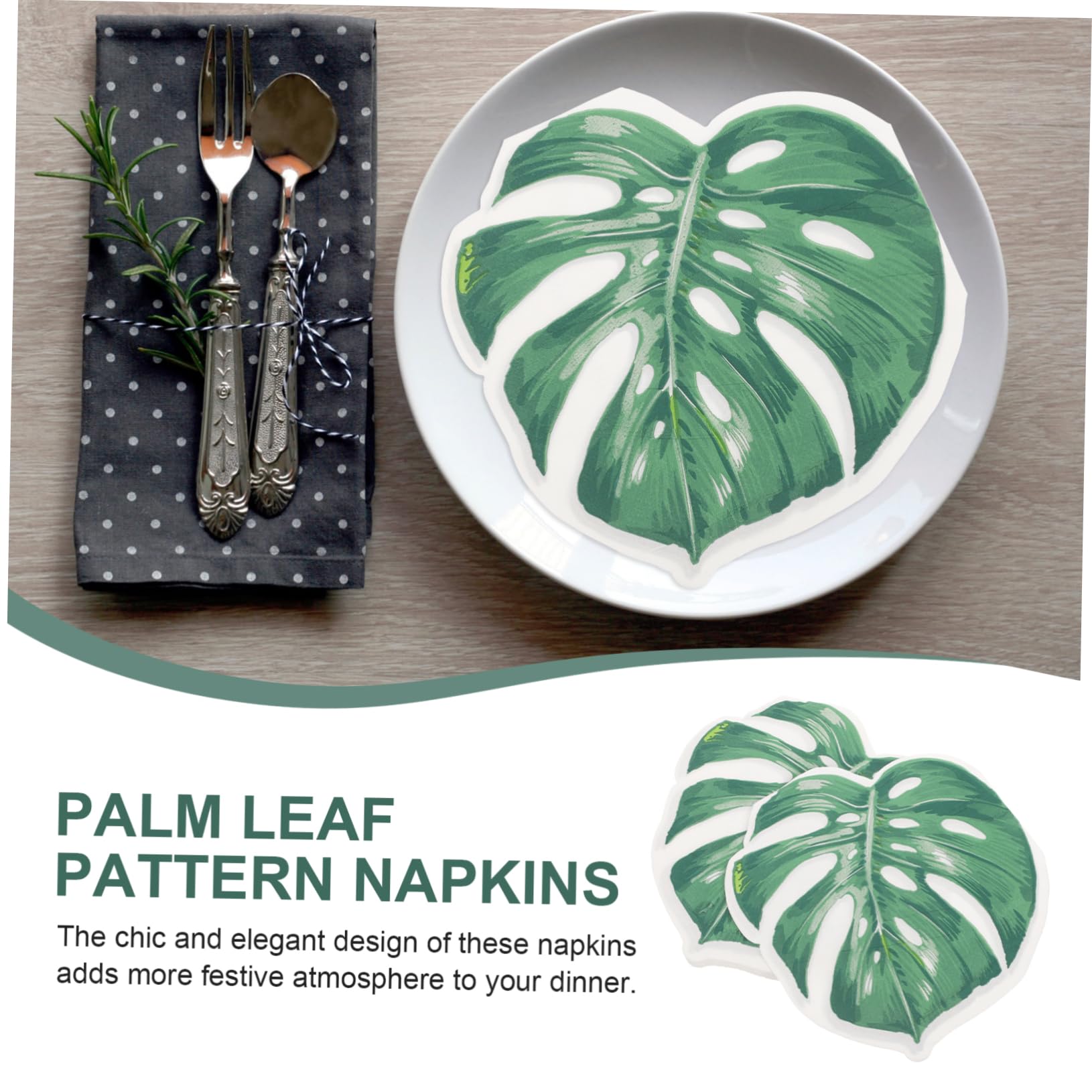 Ipetboom 4 Stück Palmblatt Servietten Papier Pack Servietten für Hochzeiten Partys und Events und Langlebig Staubfreies Design für Festliche Anlässe und Täglichen Gebrauch