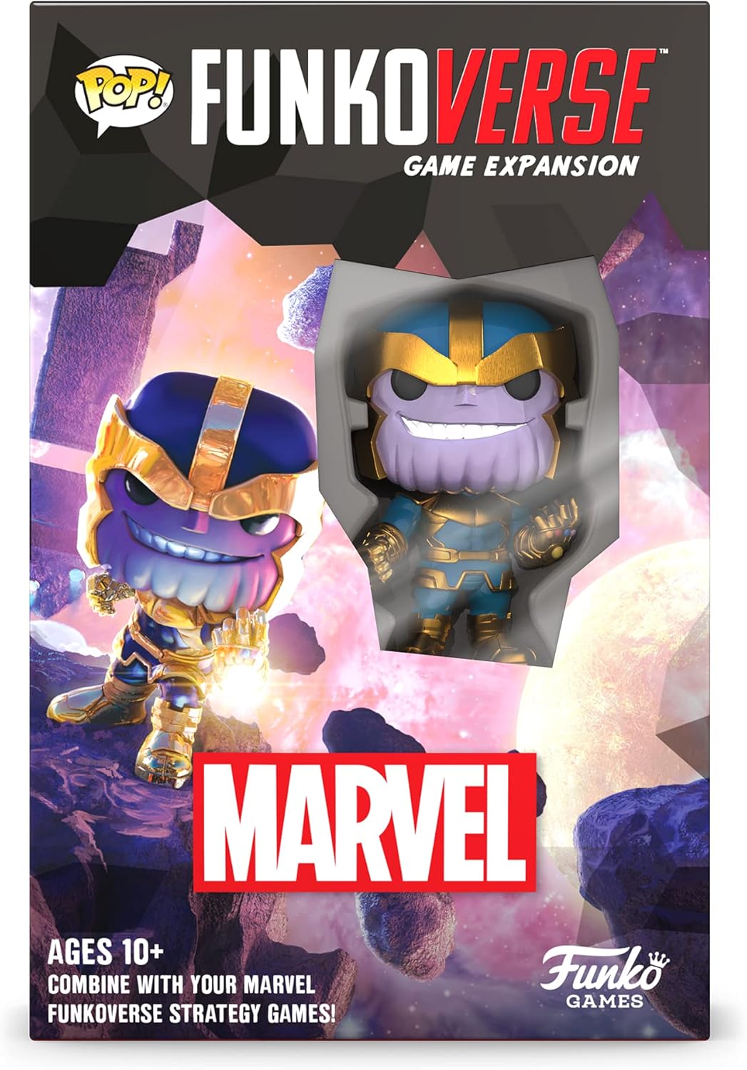 FUNKO GAMES Funkoverse: Marvel 101 1-Pack, Thanos, 3'' (7.6 Cm) POP!