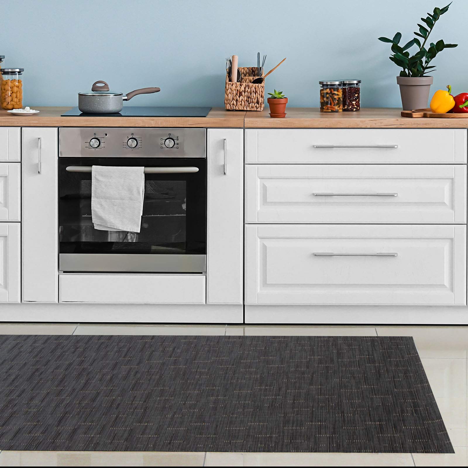 casa pura® Ferrara - Tappeto per pavimento per interni ed esterni, tessuto artistico, venduto al metro o passatoia per interni, in 40 misure (180 x 300 cm)
