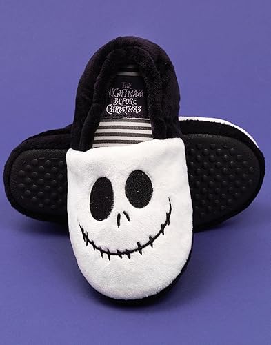 Miniatura 2 de Disney The Nightmare Before Christmas Pantuflas para niños Jack Skellington, Negro -