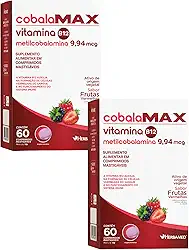 Kit 2x Vitamina B12 Cobalamax Herbamed Metilcobalamina Mastigável C/60 Comp