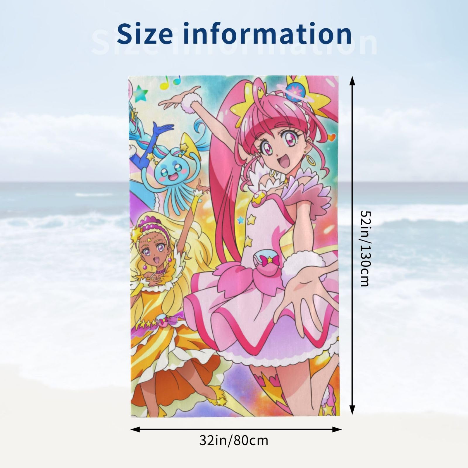 Amazon｜ヒーリングっどプリキュア5 タオル マイクロファ大判 吸水速乾