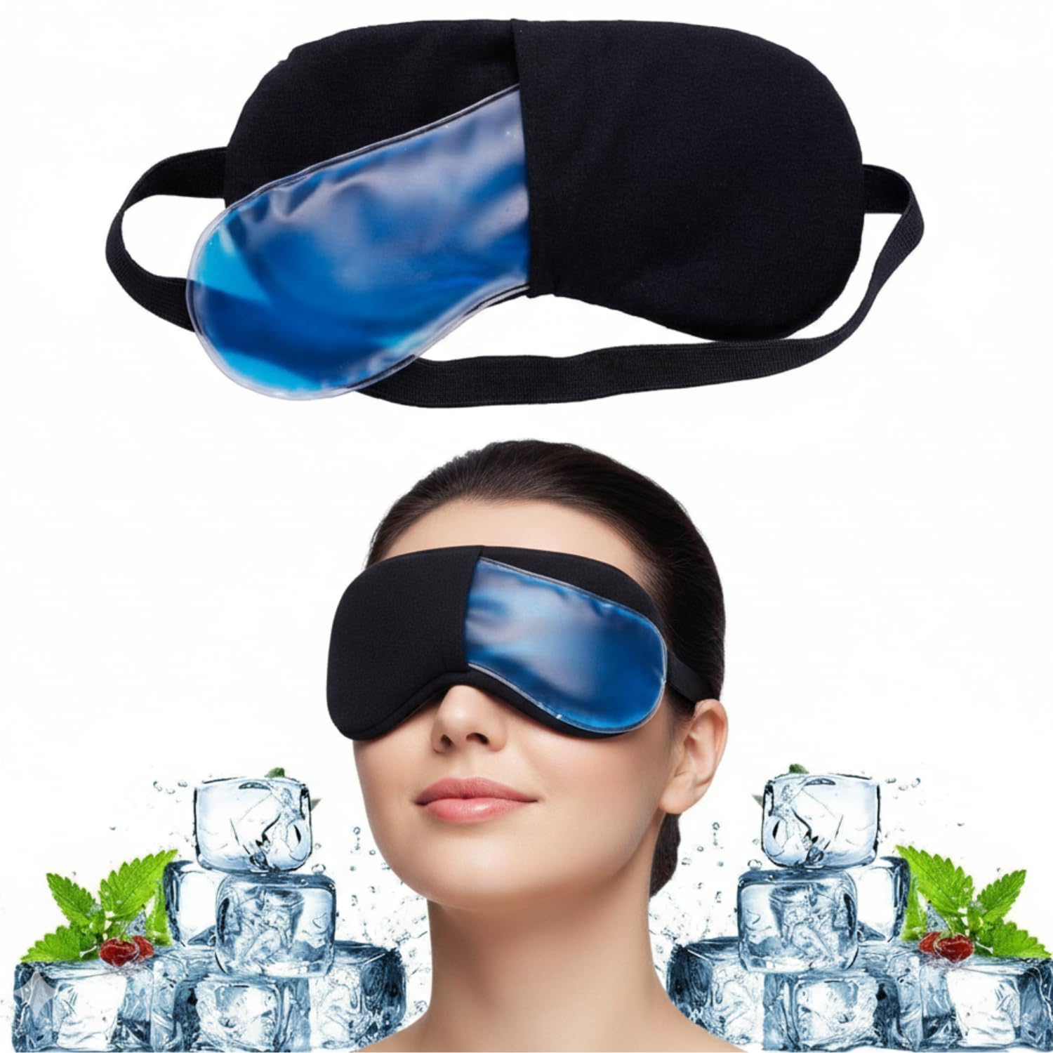 RADHE WARDROBE Gel Eye Mask for Dark Circles & Puffiness, Hot & Cold Cooling Eye Mask, Migraine Relief Ice Pack, Sleep Blindfold Eye Cover, Stress Relief Therapy Mask for Men & Women Relaxation-image-3