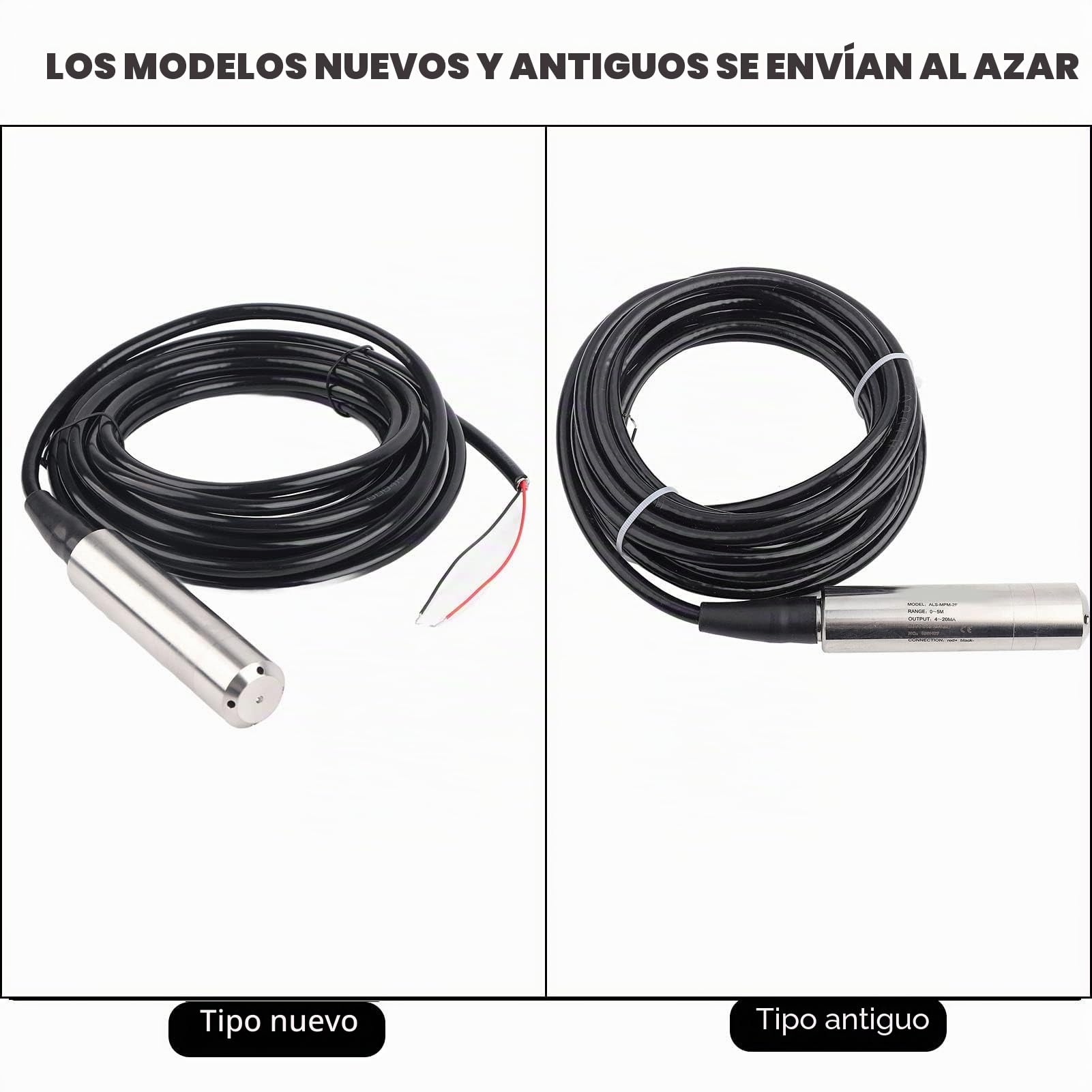 FTVOGUE Transmisor de Sensor de Nivel de Agua Líquida de 24V 4-20mA de CC para Detectar Profundidad de Rango de 0 a 5m