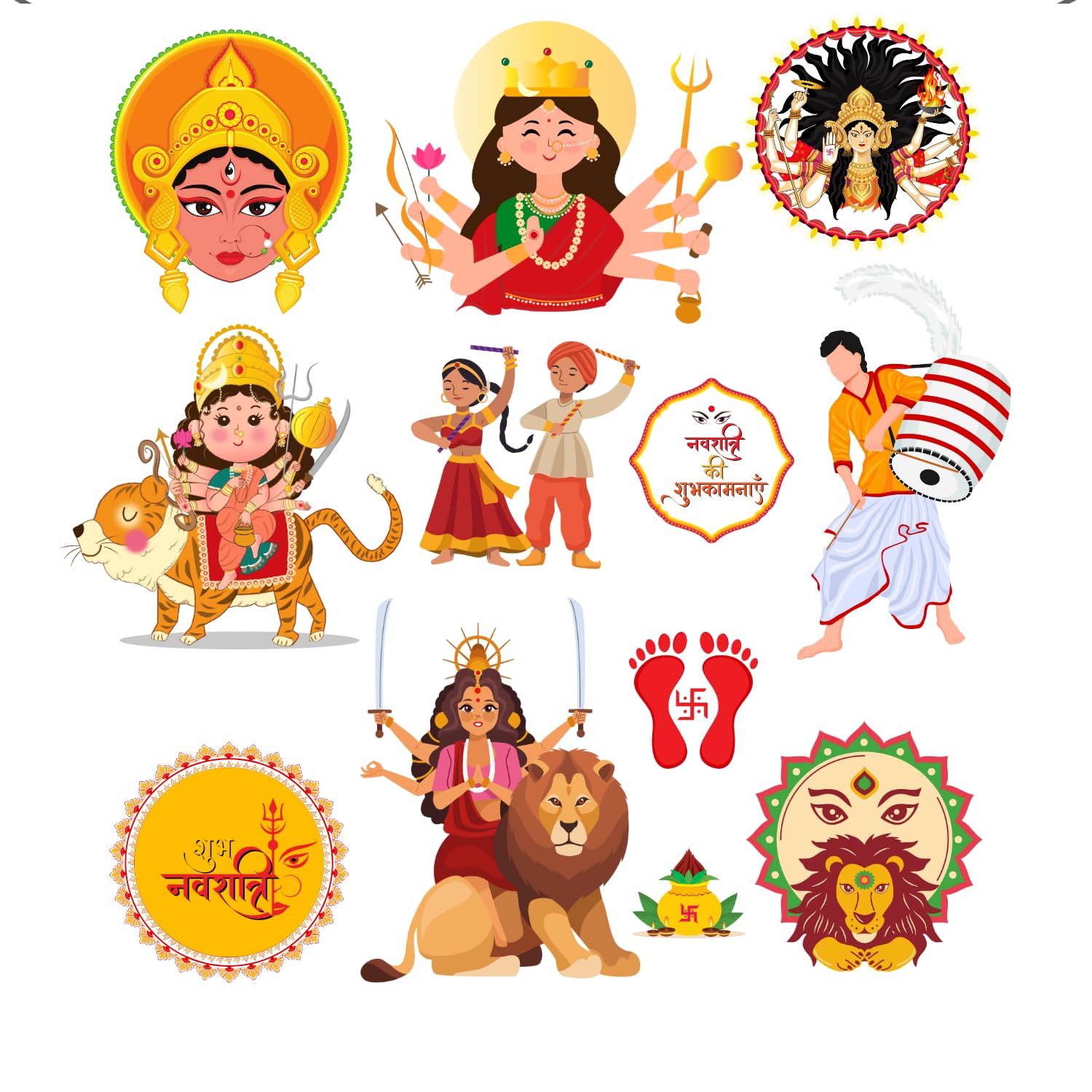 Party Around® Navratri or Durga Puja Festival Cardstock Cutouts Pack of 12pcs for Navratri Decoration. (B0DHCLP9CW) Amazon Price History, Amazon Price Tracker