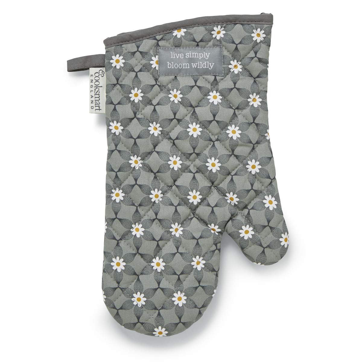 Cooksmart British Designed Oven Gloves | Modern Design Gauntlet Oven Gloves Heat Resistant | Oven Mitt or Baking Gloves Perfect For Modern Kitchens
