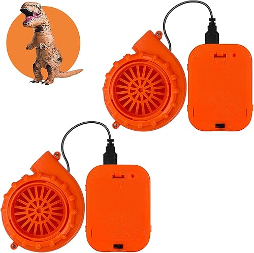 2 paquetes de mini ventilador de Halloween para disfraz de dinosaurio, juegos inflables, ropa, trajes de fiesta de cosplay