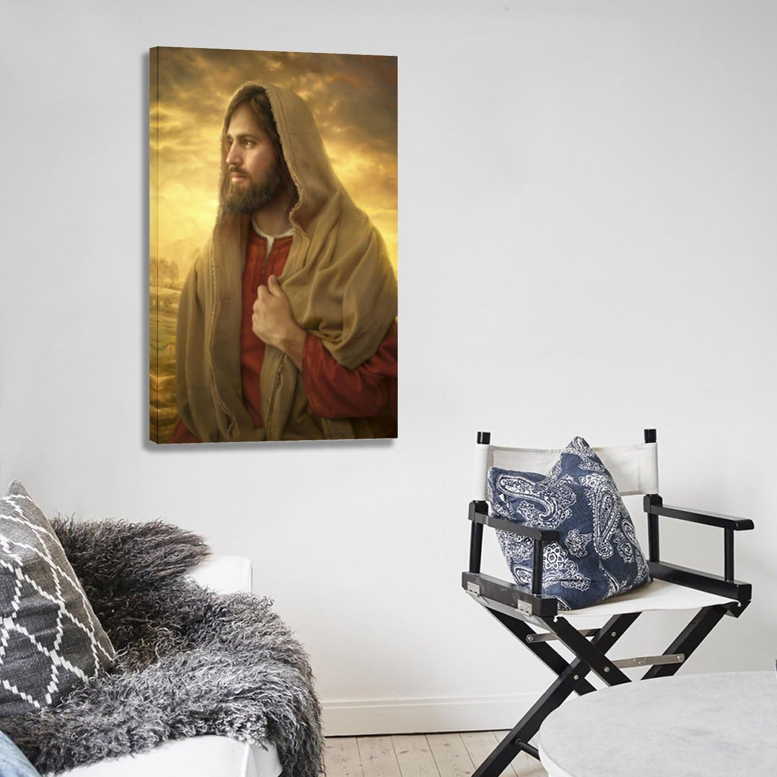 Tableau Déco Murale – Jésus Christ, Style Baroque, Encadré (Neuf)